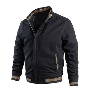Blouson en cuir respirant à séchage rapide pour homme, style urbain, col montant, logo frontal, sport 2025 - Product Image 2