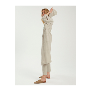 Gabardina con capucha de mezcla de algodón para mujer BGN-Turquía S23R207 - Product Image 4