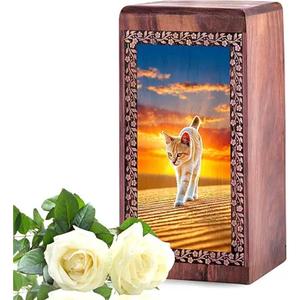 Venta al por mayor personalización cremación de nogal simple hecho a mano granja cremación urnas de madera para cenizas humanas adultos - Product Image 2