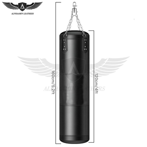 Fully Black Solid Color Classic Punching & Sand Bags 2.0 Good Quality Make Own Boxing Fighting Training Uses Punching Bags - Product Image 3