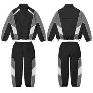 Nylon Windbreaker <b>Blank</b> Custom Men's Nylon Windbreaker Heavy <b>Weight</b> Nylon Tracksuit - Product Image 2