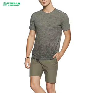 เสื้อยืดลำลองผู้ชาย คอกลม ทรงหลวม ผลิตจากวัสดุเป็นมิตรต่อสิ่งแวดล้อม ระบายอากาศได้ดี ผลิตจากโพลีเอสเตอร์/ผ้าฝ้าย เหมาะสำหรับการออกกำลังกาย - Product Image 5