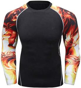<b>Mma</b> <b>Rash</b> <b>Guard</b> Tops Rashguard <b>Rash</b> <b>Guard</b> Custom Compression Shirts For Men Compression Long Sleeve Compression Shirt <b>Rash</b> <b>Guard</b> - Product Image 5