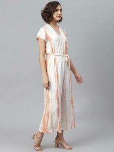 Mono de una pieza de rayón 100% para mujer, de tendencia Floral ropa de playa, cintura Natural, transpirable, ecológico para el verano - Product Image 5