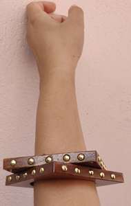 Latest Fashion Indo Western Sheesham Wood Bangles for Girls Long-Life Special Coating Brass <b>Charms</b> for Casual and Formal Wear - Product Image 6