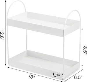Elegant Metal and Glass Spice Rack for <b>Kitchen</b> Cabinet <b>Storage</b> Space-Saving Organized Shelf - Product Image 3