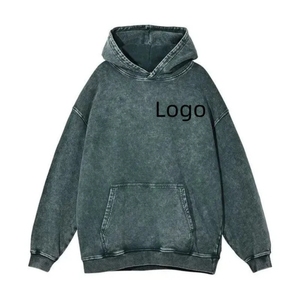 เสื้อฮู้ดสวมหัวของผู้ชายผ้าขนแกะคอตตอน100% มีกระเป๋าแห้งเร็วและระบายอากาศได้ดีพอดีตัวปกติโลโก้ด้านหน้าแบบกำหนดเอง - Product Image 3