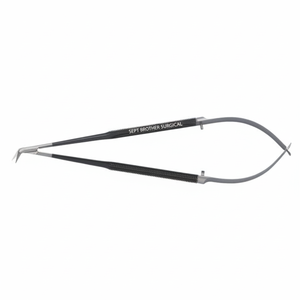 Portaagujas Curvo Castroviejo, Instrumento de Microcirugía, Herramienta Quirúrgica Oftálmica - Product Image 1