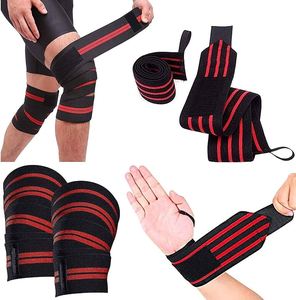 Bandes de compression réglables pour genoux, soutien pour la musculation, bande en néoprène avec fermeture auto-agrippante pour l'entraînement en salle de sport - Product Image 1