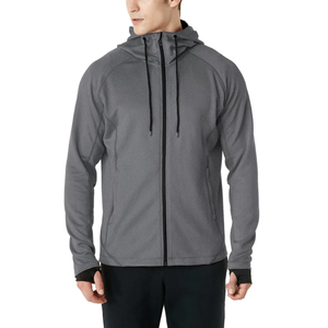 OEM ODM veste de survêtement coupe droite pour hommes unisexe 100% polyester léger coupe-vent fermeture éclair col haut course à pied salle de sport extérieur - Product Image 6