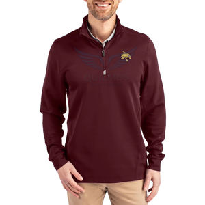 Pull léger pour homme Texas State Bobcats Logo personnalisé Vêtements de sport décontractés pour l'hiver Polyester extensible Veste à fermeture éclair quart - Product Image 1