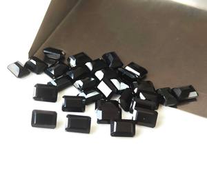 Pierres précieuses à facettes de spinelle noire naturelle faite à la main de haute qualité 4x6mm-8x10mm octogone coupé en vrac avec jeu de couleur pour la fabrication de bijoux - Product Image 5