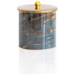 Recipiente redondo de metal de 175x180mm Mango de perilla de 4.1L Cesta de roca y oro - Product Image 2