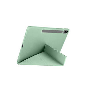 Netzy White Tri-Folding Back Cover Case for <b>Tablet</b> <b>with</b> Protective Design Functional Features <b>Pen</b> Compartment Stand - Product Image 3