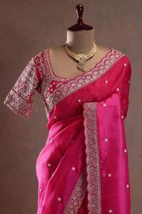 Bollywood Inspired Vintage <b>Saree</b> with Mirror Work, Handcrafted Traditional Indian Outfit <b>for</b> <b>Women</b>, Perfect <b>for</b> Brides, Parties - Product Image 2