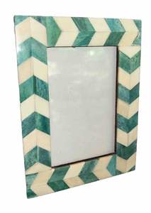 Precio de fábrica al por mayor tableros MDF marco de fotos con hueso natural y diseño de latón para el hogar Hotel y oficina marco de fotos decorativo - Product Image 4