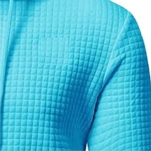 Sweat-shirt gaufré bleu vif pour homme, pull urbain aqua vibrant, taille et design personnalisés - Product Image 5