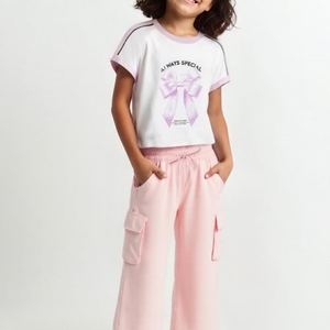 กางเกงใส่กลางคืนของเด็กผู้หญิงผ้าคอตตอนเนื้อนุ่มระบายอากาศได้ดีพื้นรองเท้าใส่สบายออกแบบมาสำหรับคืนที่อบอุ่นและผ่อนคลายการใช้ก่อนนอน - Product Image 3