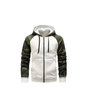 Sweat à capuche zippé de haute qualité, fermeture éclair élégante, fitness unisexe, coton, coupe classique, logo brodé, uni, écologique, respirant - Product Image 2