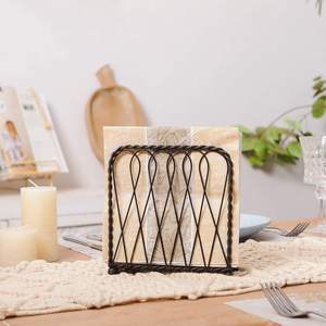 Floral Design Modern Luxury Durable Portable <b>Tissue</b> Holder Customized Color Powder Coated Metal Wire Napkin Holder <b>Tissue</b> - Product Image 6