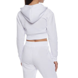 Élégant 2 Pièces Femmes Biker Shorts Ensembles Manches Longues 100% Coton Logo Personnalisé Casual Lounge Wear Jogger Crop Top Set pour Filles - Product Image 6