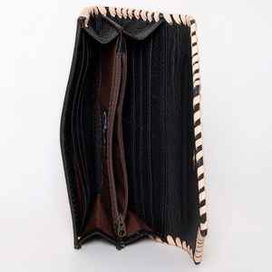 Bolso de hombro hecho a mano de piel auténtica occidental Azteca para mujer, cierre de cremallera única, moda de lona con borlas bohemias Vintage - Product Image 3