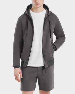 Sudadera con capucha con cremallera Premium para hombre Mezcla de poliéster y algodón suave Capucha ajustable Bolsillos con cremallera Elegante y cómodo para ropa informal - Product Image 5