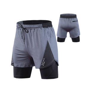Ropa de gimnasio Pantalones cortos para hombres Pantalones cortos de entrenamiento de fitness Gimnasio Tallas grandes Color oscuro Pantalones cortos de gimnasio para hombres de alta calidad - Product Image 1