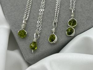 <b>Handmade</b> 925 Sterling <b>Silver</b> Fine Pendant <b>Necklace</b> Link for August Birthstone Healing Crystal Natural Gemstone Everyday Gift Her - Product Image 4