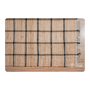 Alfombra de yute Baaz, alfombra natural rústica y duradera Adecuada para áreas de alto tráfico, ecológica y fácil de limpiar - Product Image 1