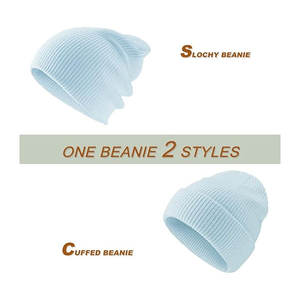 Gorros con puños acrílicos superventas con logotipo personalizado Fabricante de gorros de hombre Gorro de punto Jacquard Sombreros de invierno - Product Image 5