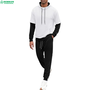 Ensemble de jogging unisexe en coton 100% de haute qualité, sweat à capuche confortable, design streetwear lourd, prix d'usine - Product Image 3