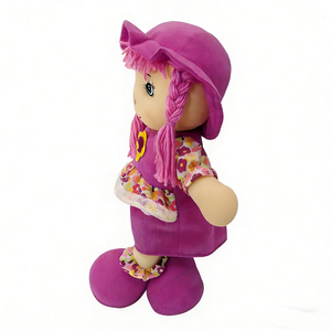 <b>customized</b> Plush Pink Rag <b>Doll</b> With Floral Dress And Hat Plush Toy For Girls 31cm-50cm Super Soft Fabric Birthday Gift - Product Image 5