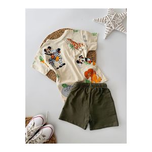 I miei piccoli animali pantaloncini Mcky Set ragazzo-kaki