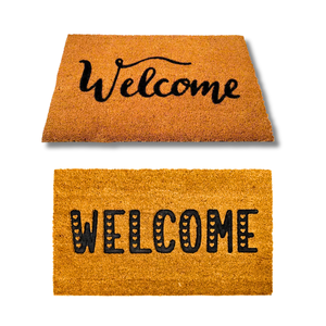Tapis de bienvenue en coco avec logo personnalisé avec support en PVC, parfait pour les événements, les promotions et les cadeaux d'entreprise - Product Image 1