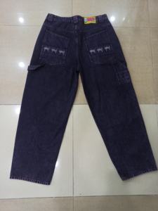 Jeans en denim délavé tendance pour homme, coupe droite, streetwear, poids lourd, 100% coton, personnalisé 2025 - Product Image 6