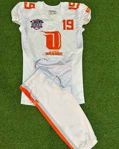 Uniformes de fútbol americano por sublimación de estilo personalizado OEM, uniforme transpirable de secado rápido totalmente personalizado hecho en Pakistán - Product Image 6