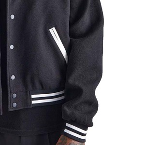 Veste universitaire d'hiver pour homme de qualité supérieure avec logo personnalisé, col montant, coupe-vent, couleur et logo personnalisés - Product Image 6
