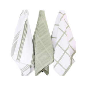Multi Colours Assorted Stripe Cotton Tea <b>Towel</b> <b>Set</b> Kitchen Linen 50x70cm Highly Absorbent Eco Friendly Wholesale Manufacturer - Product Image 3