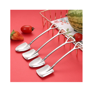 Flatware Stainless Steel <b>Shovel</b> Spoon for Home Office Party Dessert <b>Shovel</b> Shaped Stainless Steel Tea Spoon - Product Image 6