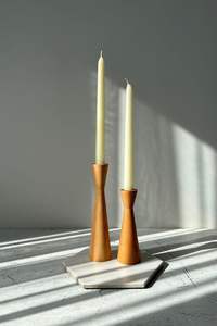 เชิงเทียนไม้ดีไซน์สวยงาม คุณภาพดี ชุดเชิงเทียนไม้ธรรมชาติ 3 อัน ราคาสมเหตุสมผล - Product Image 2