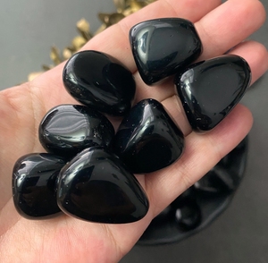 High Quality Black Obsidian Tumble Healing Stone Metaphysical Stone Chakra Stone Gemstone Crystal Rock Spiritual Cleansing - Product Image 3