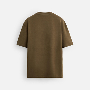Camiseta de algodón 100% de gran tamaño para hombres y mujeres, diseño sólido, Impresión de logotipo personalizado, patrón en blanco informal de alta calidad, MOQ bajo en negro - Product Image 5