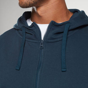 OEM personalizado de peso pesado 100% algodón de invierno cálido polar cremallera-Up Drop Shoulder Hoodies acanalado puño hombres mujeres 3D bordado - Product Image 5