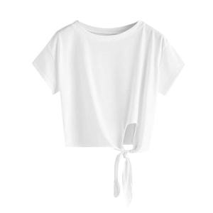 2025 débardeurs pour femmes à impression de logo personnalisé en stock hauts courts d'été formels tricotés - Product Image 2