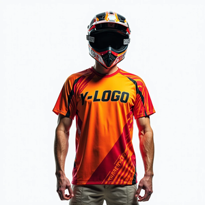 Maillot de course de motocross à manches longues pour homme, sublimé sur mesure, coupe confortable, respirant, vêtements de course automobile - Product Image 2