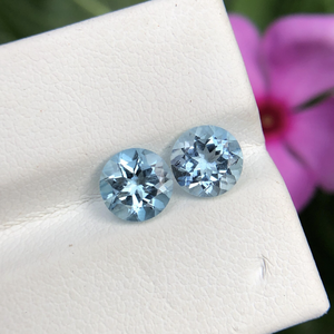 Aigue-marine Santa Maria Naturel Forme Ronde Coupe Lâche Pierres Précieuses Direct Jaipur Fabricant Prix de gros Bijoux bleu Behruj - Product Image 2