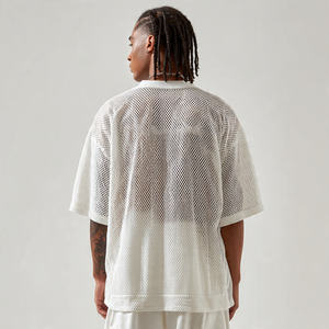 เสื้อตาข่ายสำหรับฝึกกีฬา แขนสั้น คอวี เสื้อฟุตบอลตาข่าย เสื้อเจอร์ซีย์ตาข่ายฟุตบอล - Product Image 3