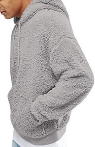 Custom logo mens <b>sherpa</b> <b>hoodie</b> 100 percent cotton OEM supplier wholesale fast shipping OEM mens heavyweight - Product Image 5