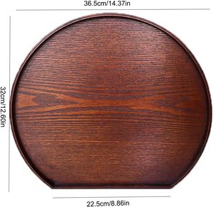 Plateau élégant en bois d'acacia fait à la main Plateau en bois écologique parfait pour le petit déjeuner et la décoration - Product Image 3